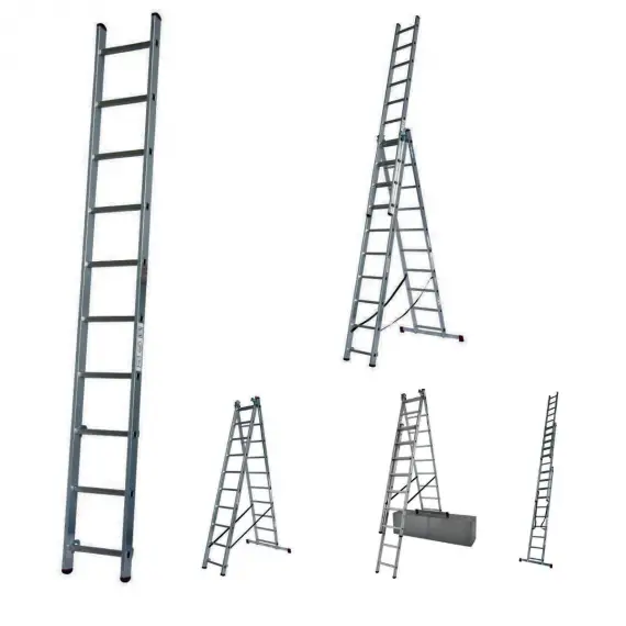 Three-arm aluminum ladder for rent Krause Corda 7.3m / 10.3 m