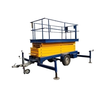 Trailer-mounted scissor lift 12 m, model Skyman 100S